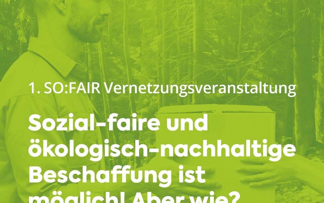 Save the date: 1. SO:FAIR Vernetzungsveranstaltung